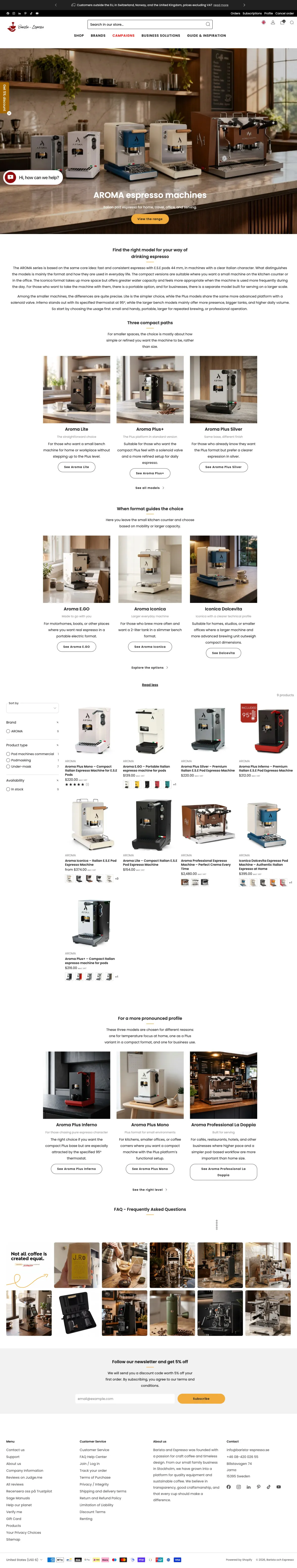 A live AI-designed collection page: generated hero, story, and buying guidance — scrolling