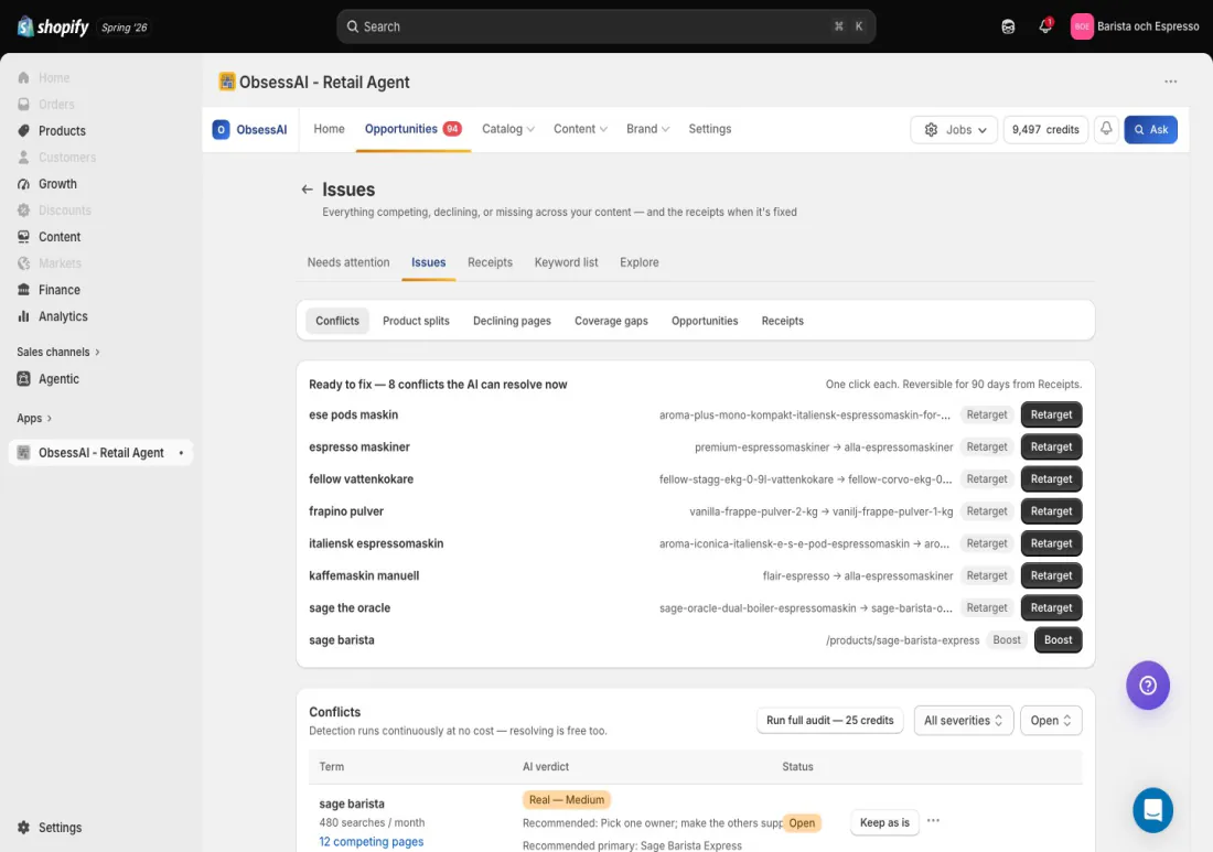 Issues queue with fixes ready